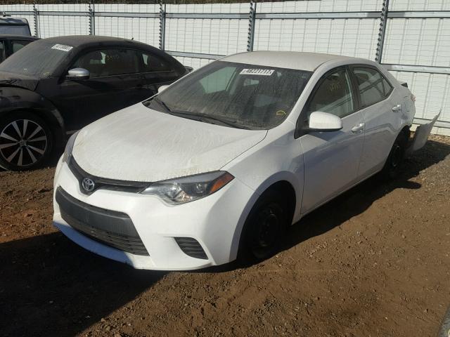 2T1BURHE5EC014149 - 2014 TOYOTA COROLLA L WHITE photo 2