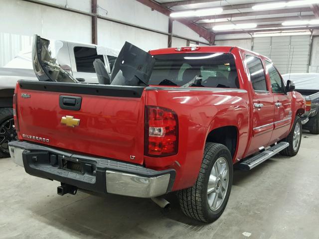 3GCPCSE06DG108795 - 2013 CHEVROLET SILVERADO RED photo 4