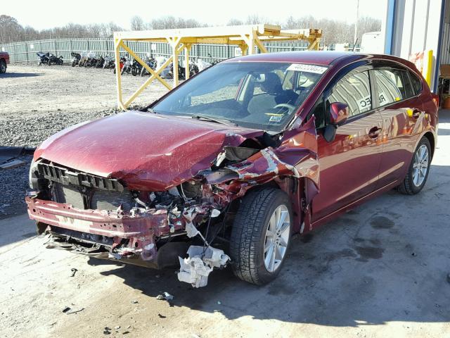 JF1GPAC60E8223007 - 2014 SUBARU IMPREZA PR RED photo 2