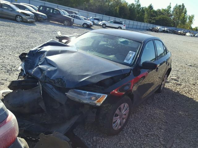 3VW2K7AJ5DM399765 - 2013 VOLKSWAGEN JETTA BASE BLACK photo 2