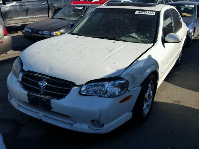 JN1CA31A91T103763 - 2001 NISSAN MAXIMA GXE WHITE photo 2