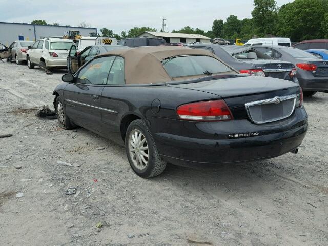 1C3EL55U41N656958 - 2001 CHRYSLER SEBRING LX BLACK photo 3