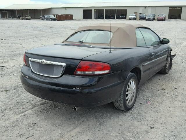 1C3EL55U41N656958 - 2001 CHRYSLER SEBRING LX BLACK photo 4