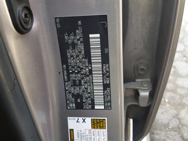 JTLKT324064102485 - 2006 TOYOTA SCION XB Plata foto 10