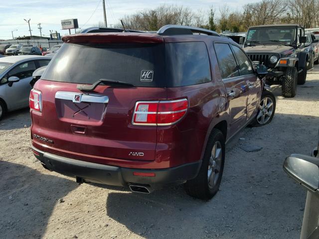 5GZEV33727J107815 - 2007 SATURN OUTLOOK SP მუქწითელი ფოტო 4