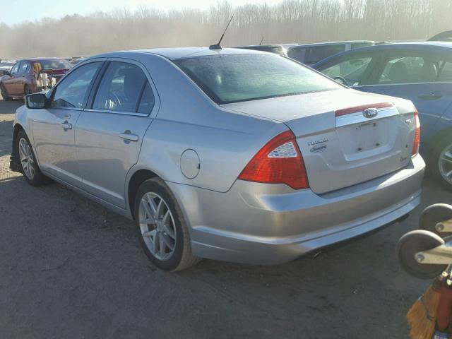 3FAHP0JG8AR288156 - 2010 FORD FUSION SEL SILVER photo 3