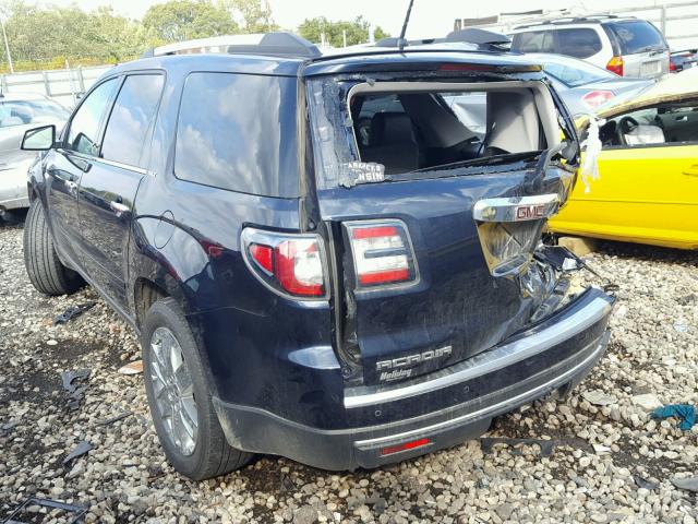 1GKKVSKD4HJ112901 - 2017 GMC ACADIA LIM BLUE photo 3