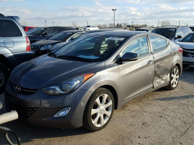 5NPDH4AE9CH107843 - 2012 HYUNDAI ELANTRA GL GRAY photo 2