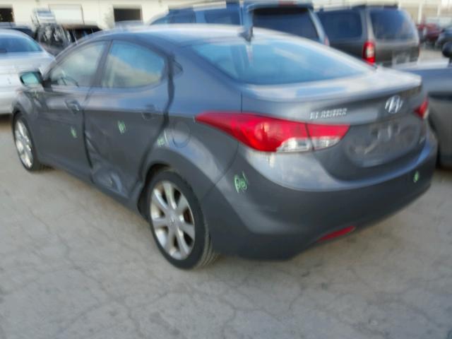 5NPDH4AE9CH107843 - 2012 HYUNDAI ELANTRA GL GRAY photo 3