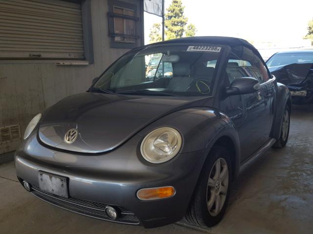 3VWCD31Y14M331242 - 2004 VOLKSWAGEN NEW BEETLE GRAY photo 2