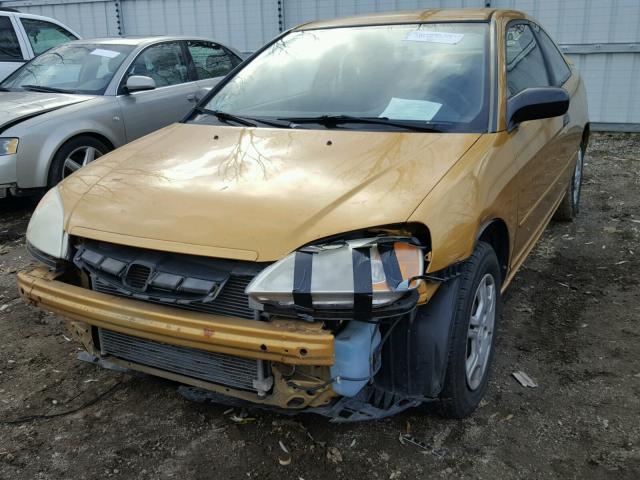 1HGEM22591L004810 - 2001 HONDA CIVIC LX GOLD photo 2