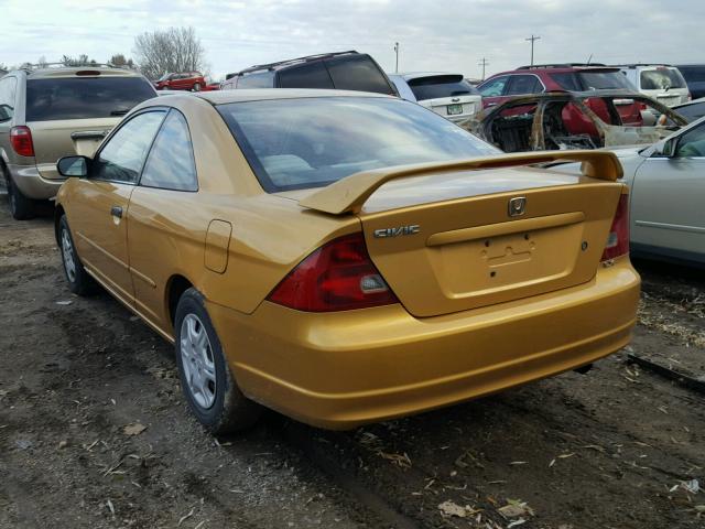 1HGEM22591L004810 - 2001 HONDA CIVIC LX GOLD photo 3