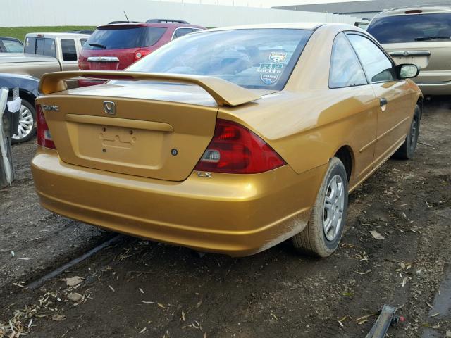 1HGEM22591L004810 - 2001 HONDA CIVIC LX GOLD photo 4