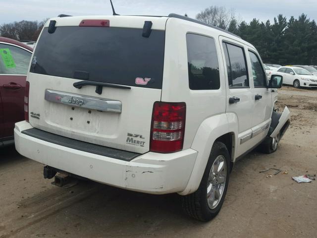 1J8GN58K68W224605 - 2008 JEEP LIBERTY LI WHITE photo 4