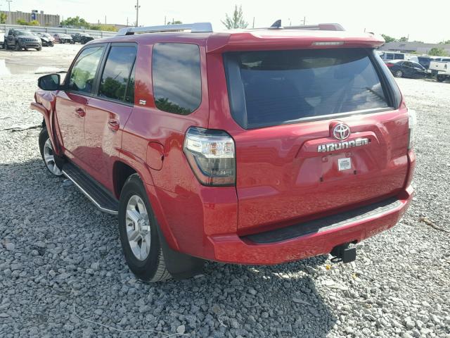 JTEBU5JR7E5185533 - 2014 TOYOTA 4RUNNER SR RED photo 3