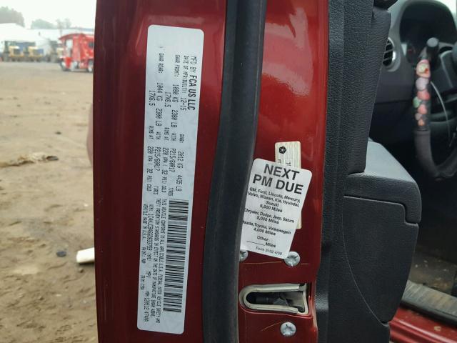 1C4NJCBA6GD633759 - 2016 JEEP COMPASS SP 栗色 照片 10