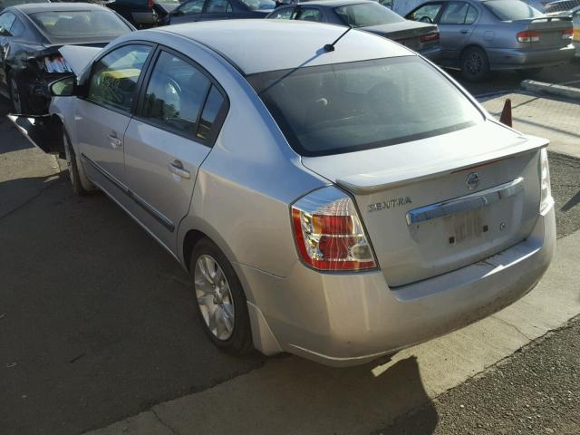 3N1AB6AP1CL763751 - 2012 NISSAN SENTRA 2.0 SILVER photo 3