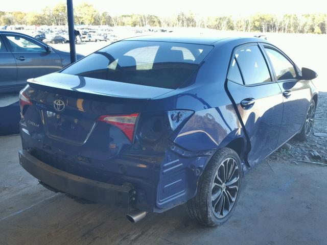 2T1BURHE2EC214972 - 2014 TOYOTA COROLLA L BLUE photo 4