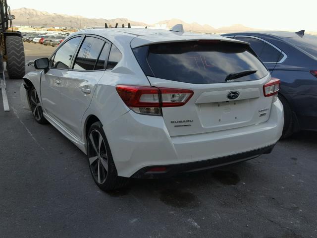 4S3GTAM68H3731473 - 2017 SUBARU IMPREZA SP WHITE photo 3