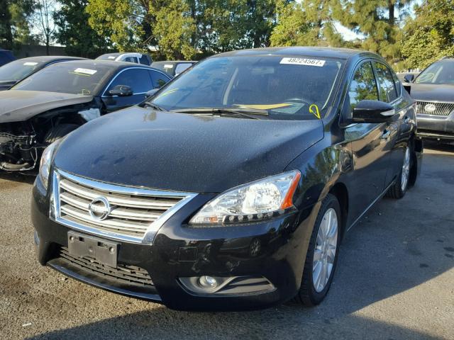 3N1AB7AP0DL632446 - 2013 NISSAN SENTRA S BLACK photo 2