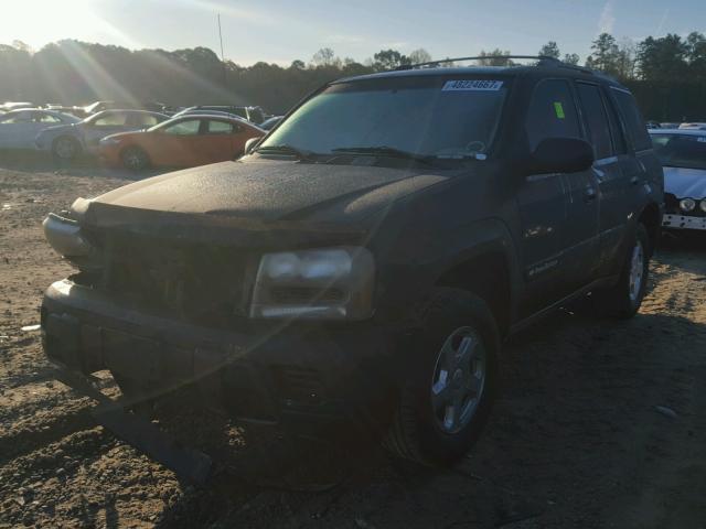 1GNDS13S222529818 - 2002 CHEVROLET TRAILBLAZE BLACK photo 2