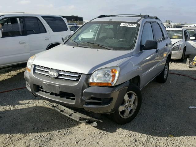 KNDJF724087519015 - 2008 KIA SPORTAGE L SILVER photo 2