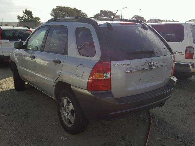 KNDJF724087519015 - 2008 KIA SPORTAGE L SILVER photo 3