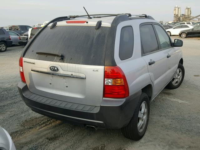 KNDJF724087519015 - 2008 KIA SPORTAGE L SILVER photo 4