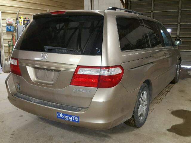 5FNRL38405B121000 - 2005 HONDA ODYSSEY EX TAN photo 4