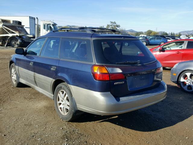 4S3BH665737639673 - 2003 SUBARU LEGACY OUT BLUE photo 3