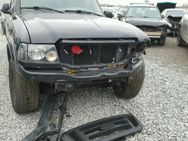 1FTYR44U34PB43647 - 2004 FORD RANGER SUP BLACK photo 9