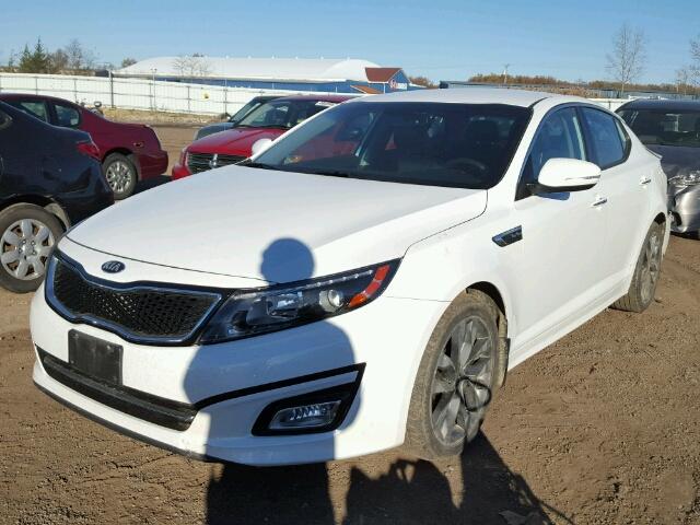 5XXGR4A69EG294650 - 2014 KIA OPTIMA SX WHITE photo 2