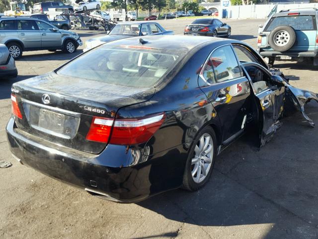 JTHBL46F575018217 - 2007 LEXUS LS 460 BLACK photo 4