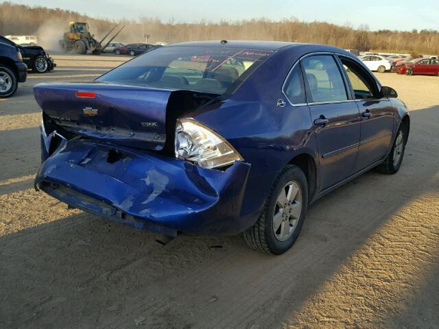 2G1WT55K169291544 - 2006 CHEVROLET IMPALA LT BLUE photo 4