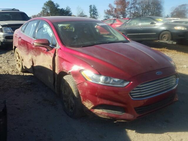 3FA6P0HR6DR382720 - 2013 FORD FUSION SE RED photo 1