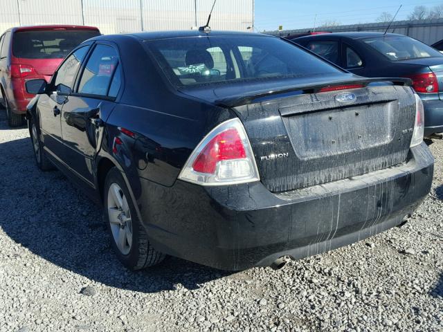 3FAHP07108R166212 - 2008 FORD FUSION SE BLACK photo 3