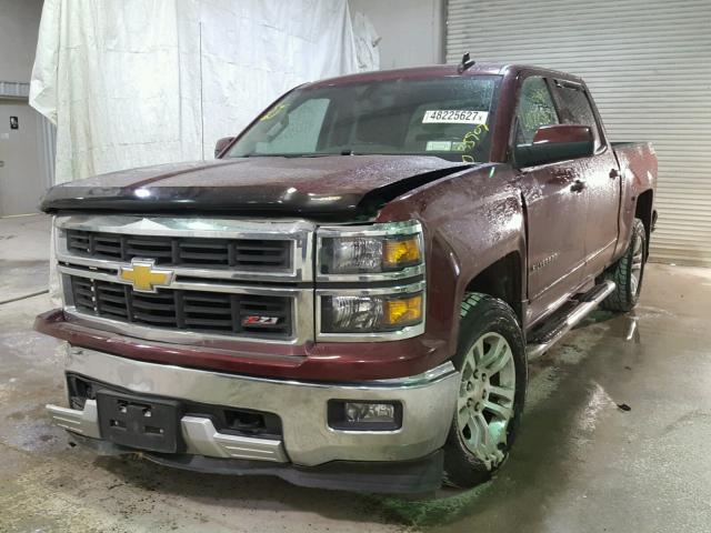 3GCUKREC3FG376408 - 2015 CHEVROLET SILVERADO RED photo 2