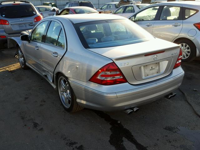 WDBRF76J65F662375 - 2005 MERCEDES-BENZ C 55 AMG SILVER photo 3