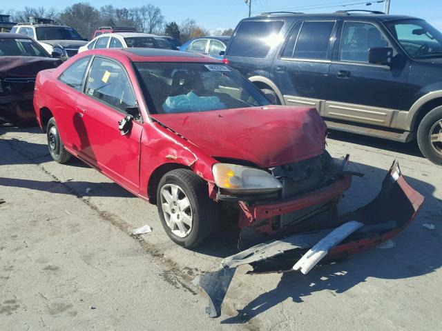 1HGEM22972L078229 - 2002 HONDA CIVIC EX RED photo 1