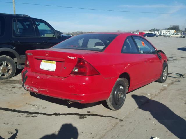 1HGEM22972L078229 - 2002 HONDA CIVIC EX RED photo 4