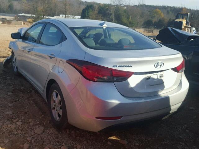 5NPDH4AE8FH595302 - 2015 HYUNDAI ELANTRA SE SILVER photo 3