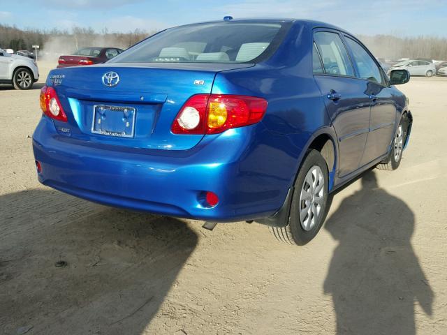 1NXBU4EE7AZ313867 - 2010 TOYOTA COROLLA BA BLUE photo 4