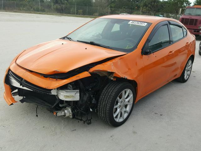 1C3CDFBA5DD299630 - 2013 DODGE DART SXT ORANGE photo 2