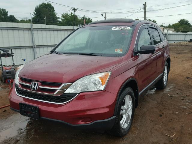 5J6RE4H53BL086772 - 2011 HONDA CR-V EX RED photo 2