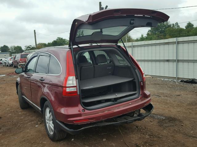 5J6RE4H53BL086772 - 2011 HONDA CR-V EX RED photo 3