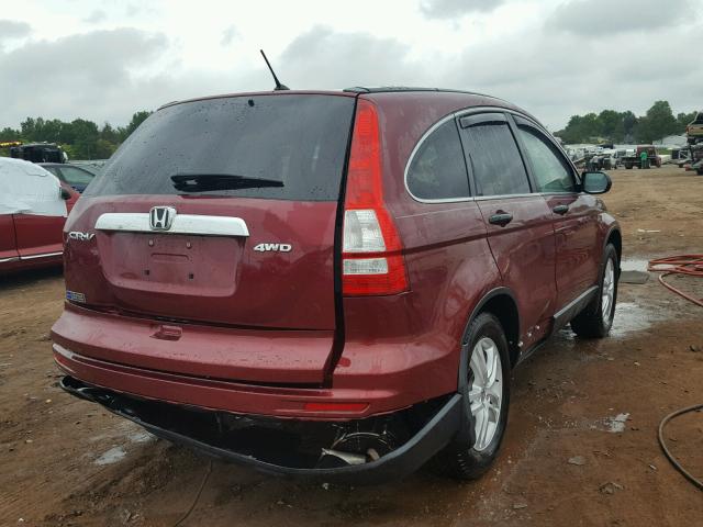5J6RE4H53BL086772 - 2011 HONDA CR-V EX RED photo 4