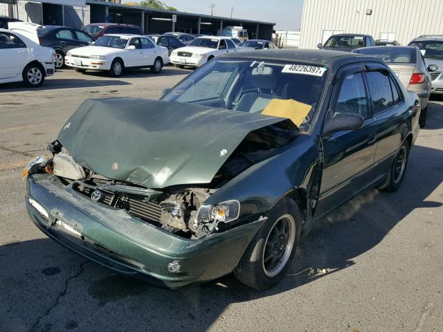 1NXBR12E2YZ325679 - 2000 TOYOTA COROLLA VE GREEN photo 2