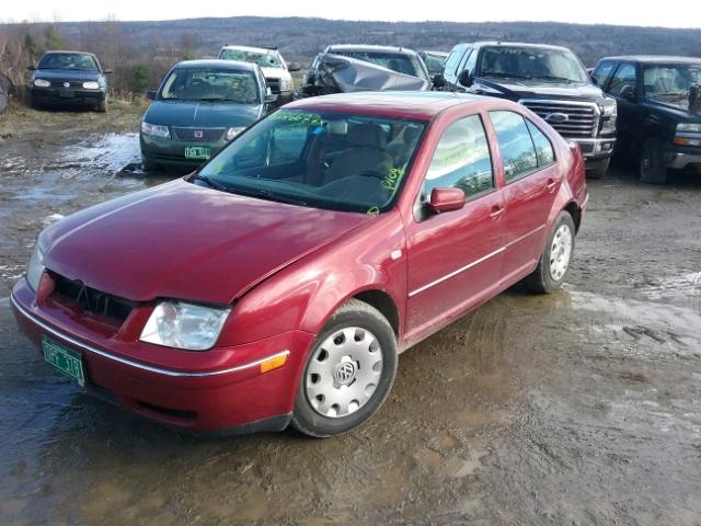 3VWSA69M94M136738 - 2004 VOLKSWAGEN JETTA GLS MAROON photo 2