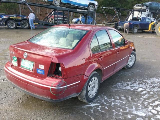 3VWSA69M94M136738 - 2004 VOLKSWAGEN JETTA GLS MAROON photo 4