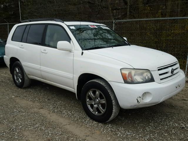 JTEEP21A940018681 - 2004 TOYOTA HIGHLANDER WHITE photo 1